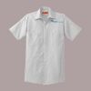 Short Sleeve Striped Industrial Work Shirt Thumbnail