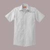 Short Sleeve Striped Industrial Work Shirt Thumbnail