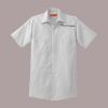 Short Sleeve Striped Industrial Work Shirt Thumbnail